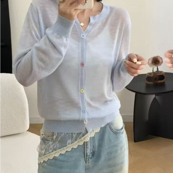 Colorful Button-Up Cardigans - Picture 5 of 8